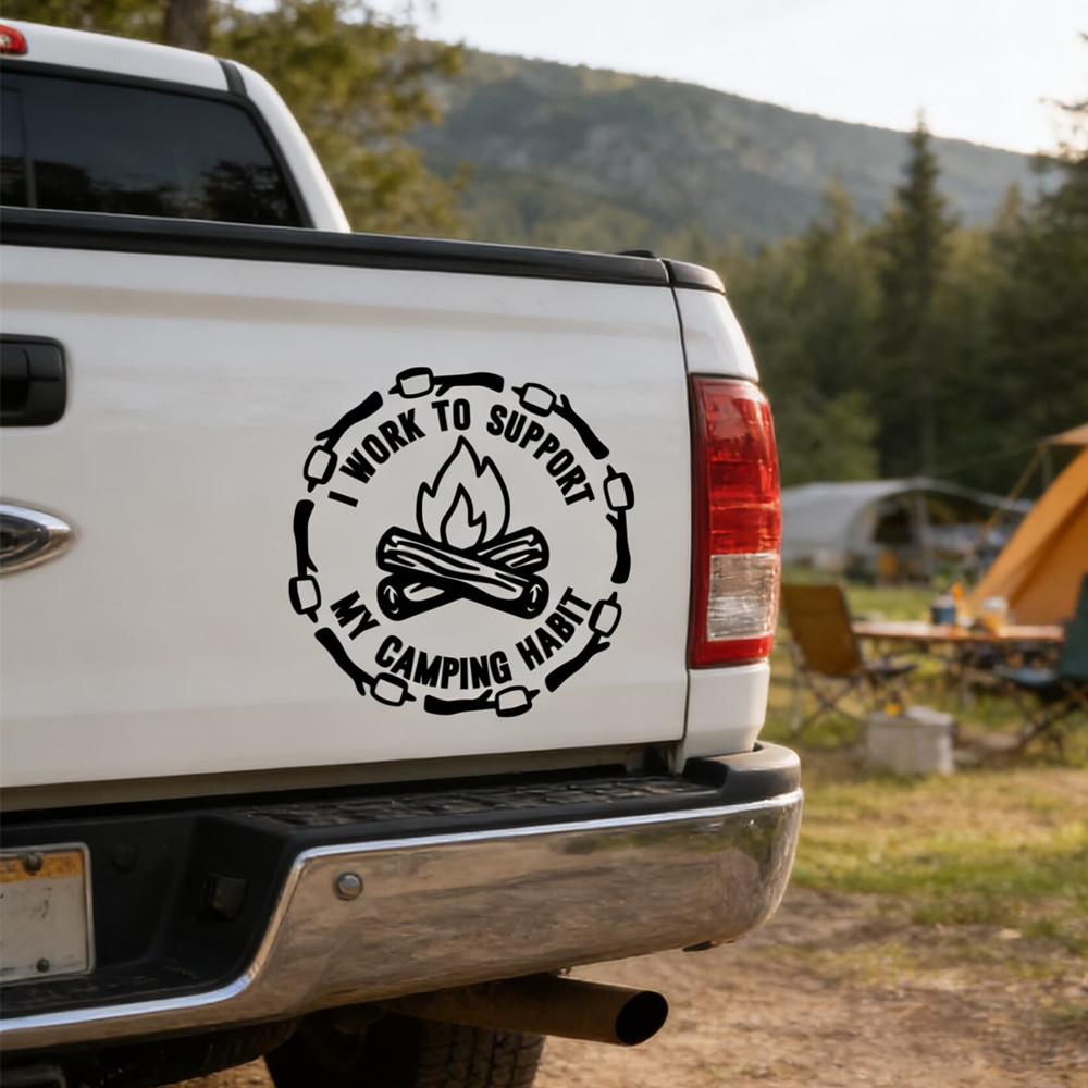 Outdoor Adventure Quotes - Stiker Mobil Kutipan Camping Lucu Stiker