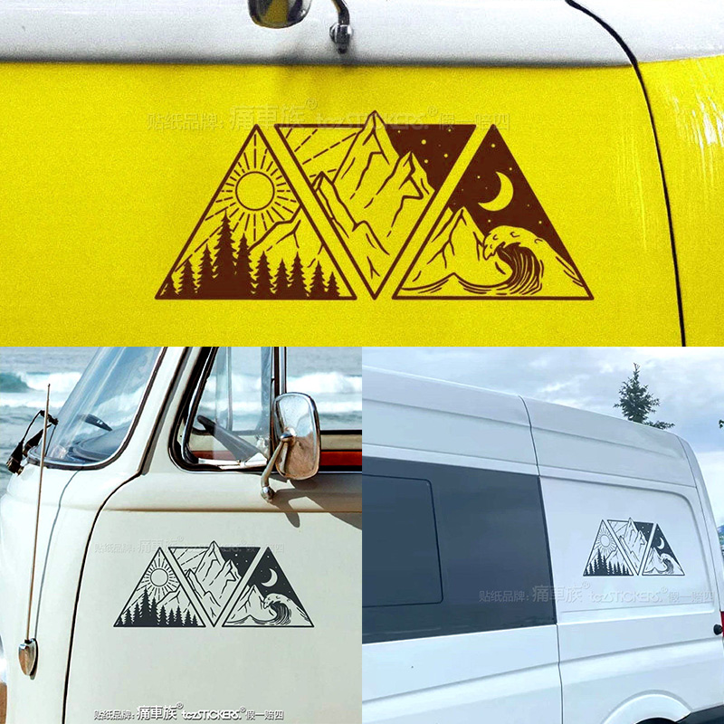 Outdoor Adventure Rv - Stiker Mobil Petualangan Luar Ruangan -