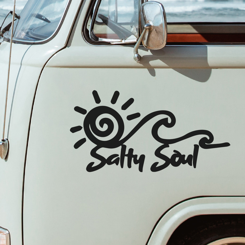 Outdoor Adventure Rv - Asin Soul gelombang matahari stiker vinil