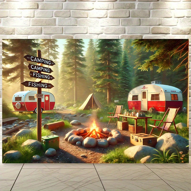 Outdoor Adventure Rv - Permadani Trailer RV untuk Berkemah, Dekorasi