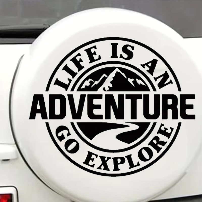 Outdoor Adventure Rv - Hidup Adalah Petualangan Stiker Luar Ruangan