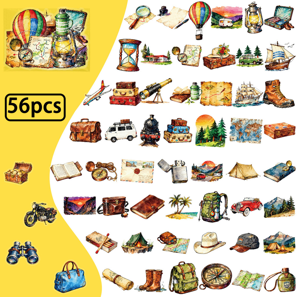 Outdoor Adventure Store - 56 Buah Stiker PET Luar Ruangan