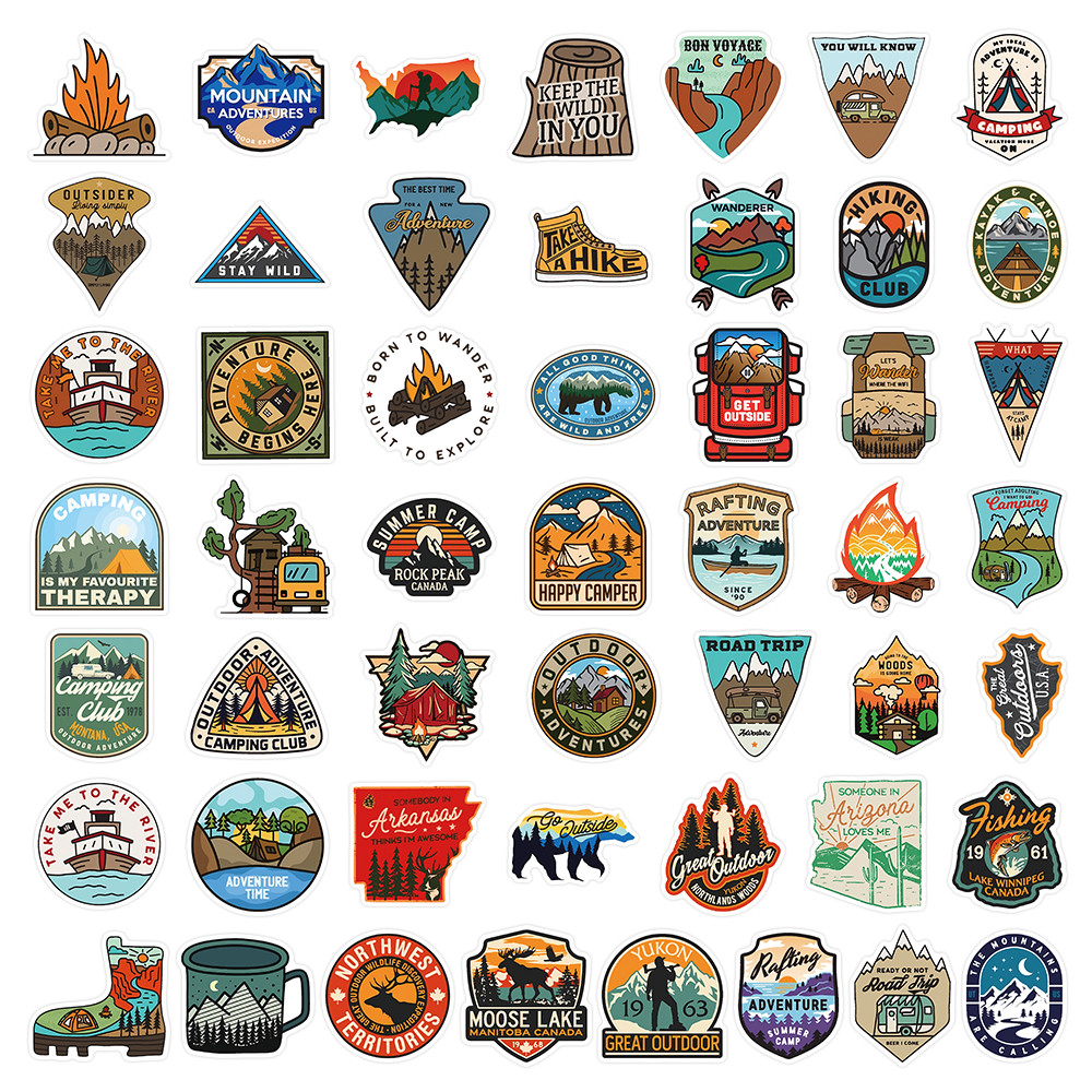 50 Lembar Stiker Petualangan L - Outdoor Adventure Store ulasan dan harga