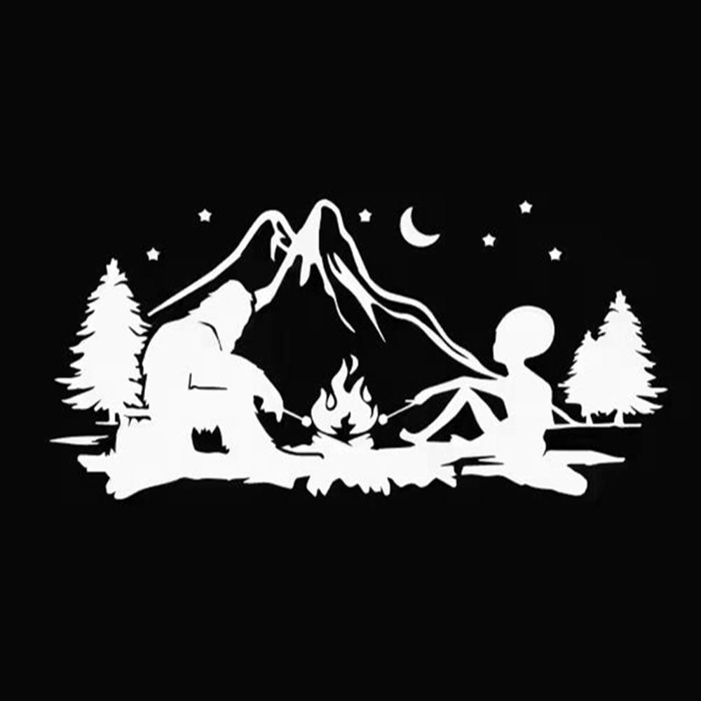 Stiker Vinyl Api Unggun Alien  - Outdoor Adventure Rv ulasan dan harga