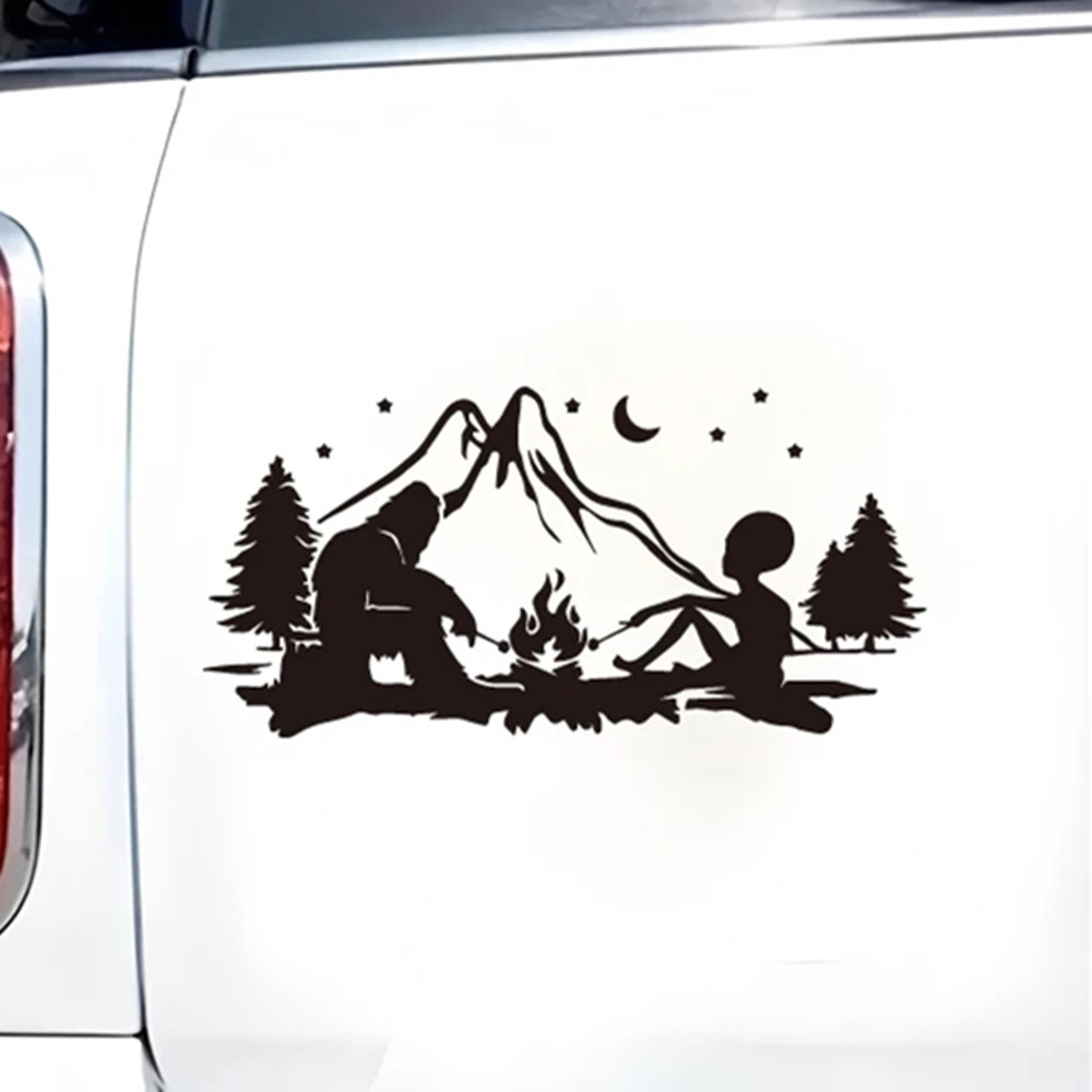 Stiker Vinyl Api Unggun Alien  - Outdoor Adventure Rv ulasan dan harga