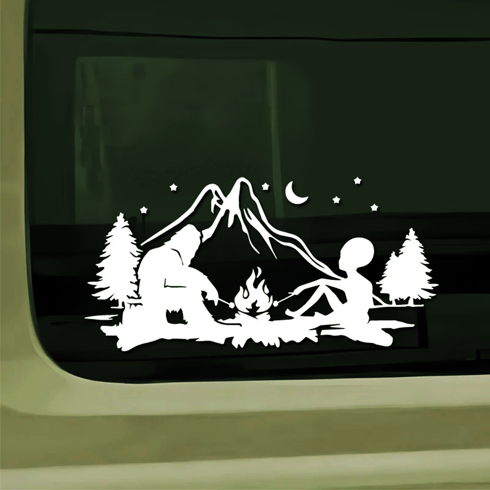 Stiker Vinyl Api Unggun Alien  - Outdoor Adventure Rv ulasan dan harga