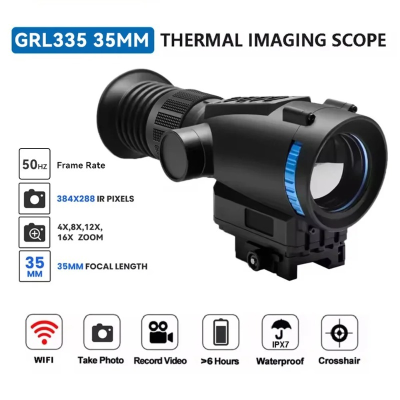 384*288 50Hz Teropong Termal d - Outdoor Adventure Video ulasan dan harga