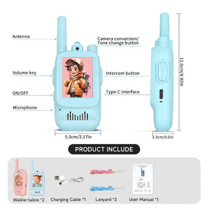 2pcs Walkie Talkie Video Anak  - Outdoor Adventure Video ulasan dan harga
