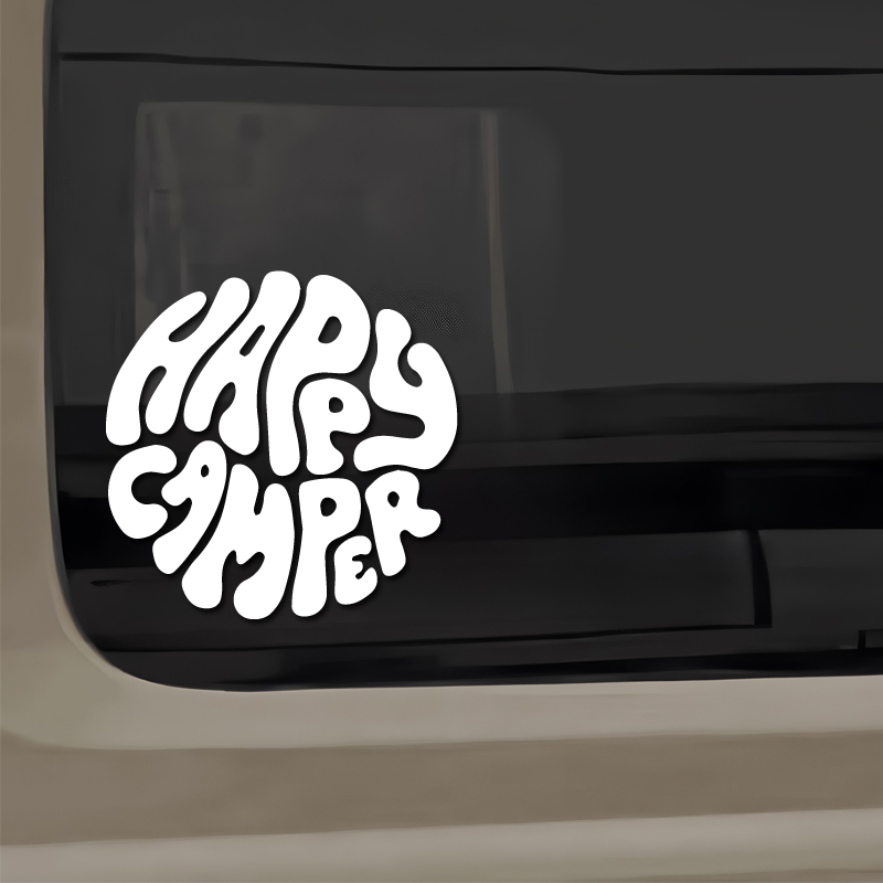 Stiker Vinil Happy Camper Boho - Outdoor Adventure Rv ulasan dan harga